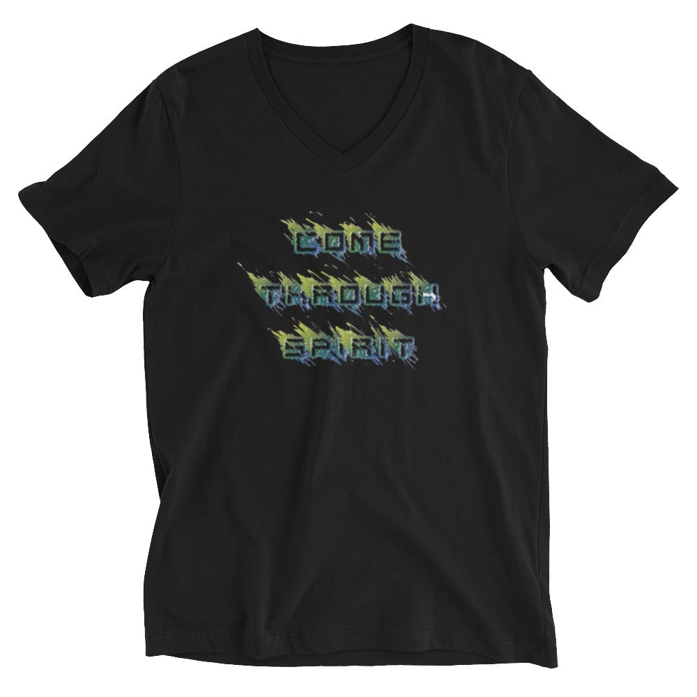 Come Through Womens Unisex Short Sleeve V-Neck T-Shirt