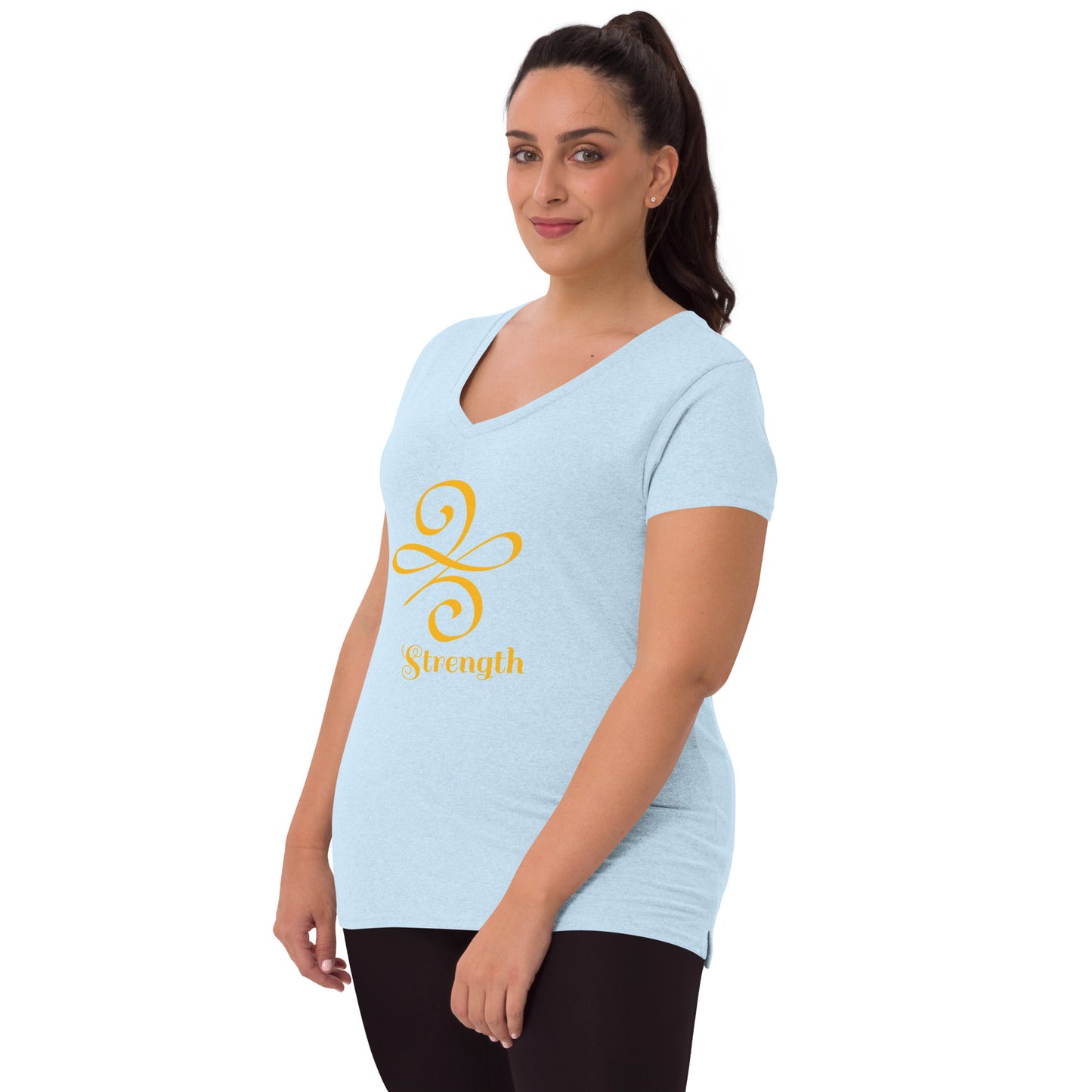 Strength Edition Women’s recycled v-neck t-shirt