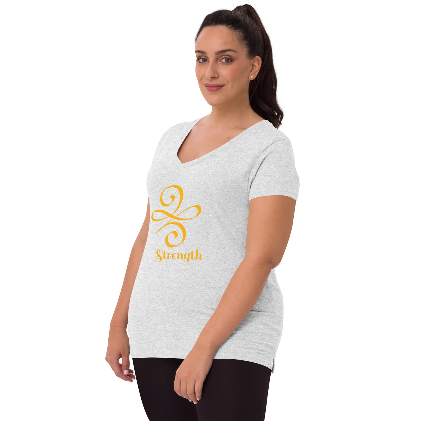 Strength Edition Women’s recycled v-neck t-shirt