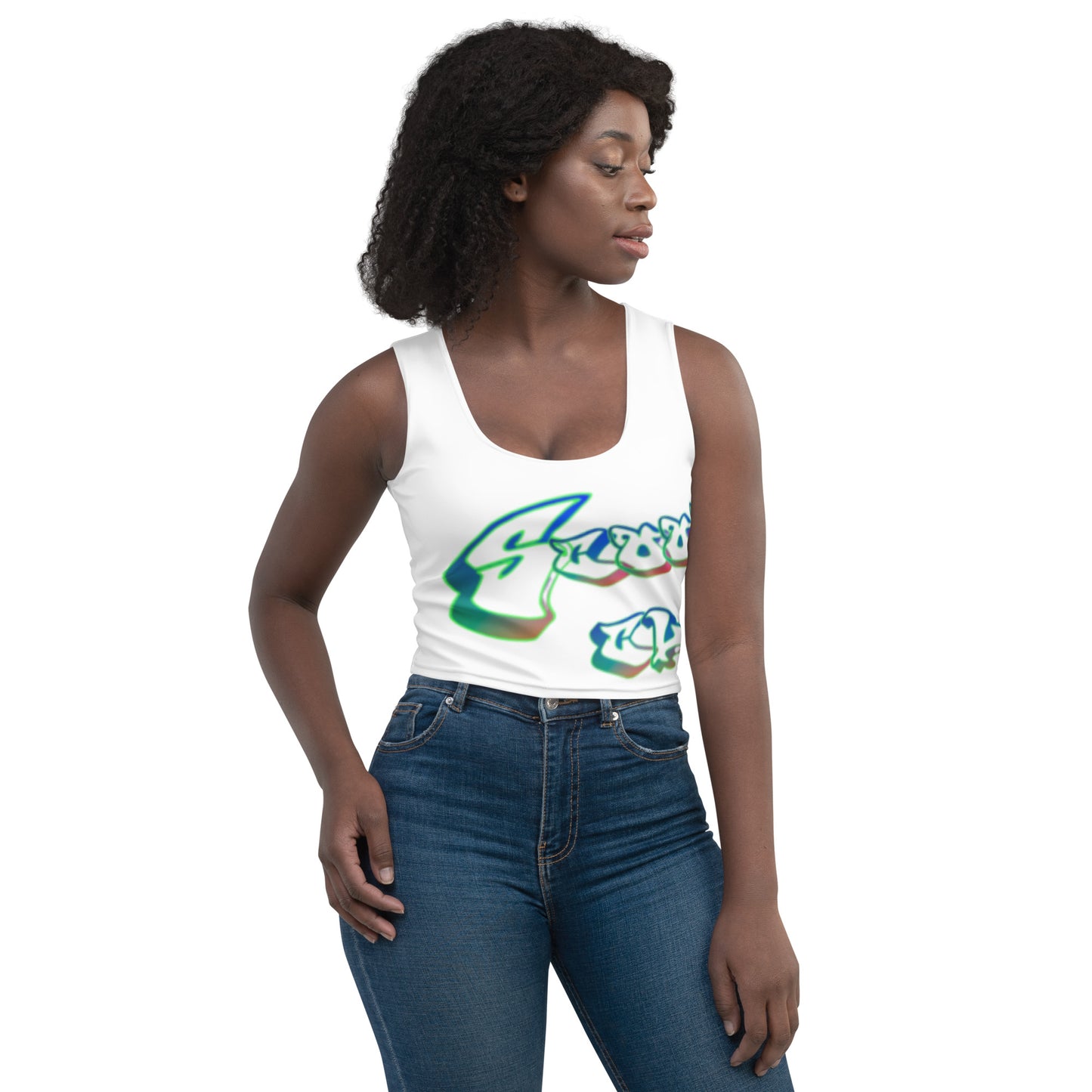 scooterbumb print Crop Top