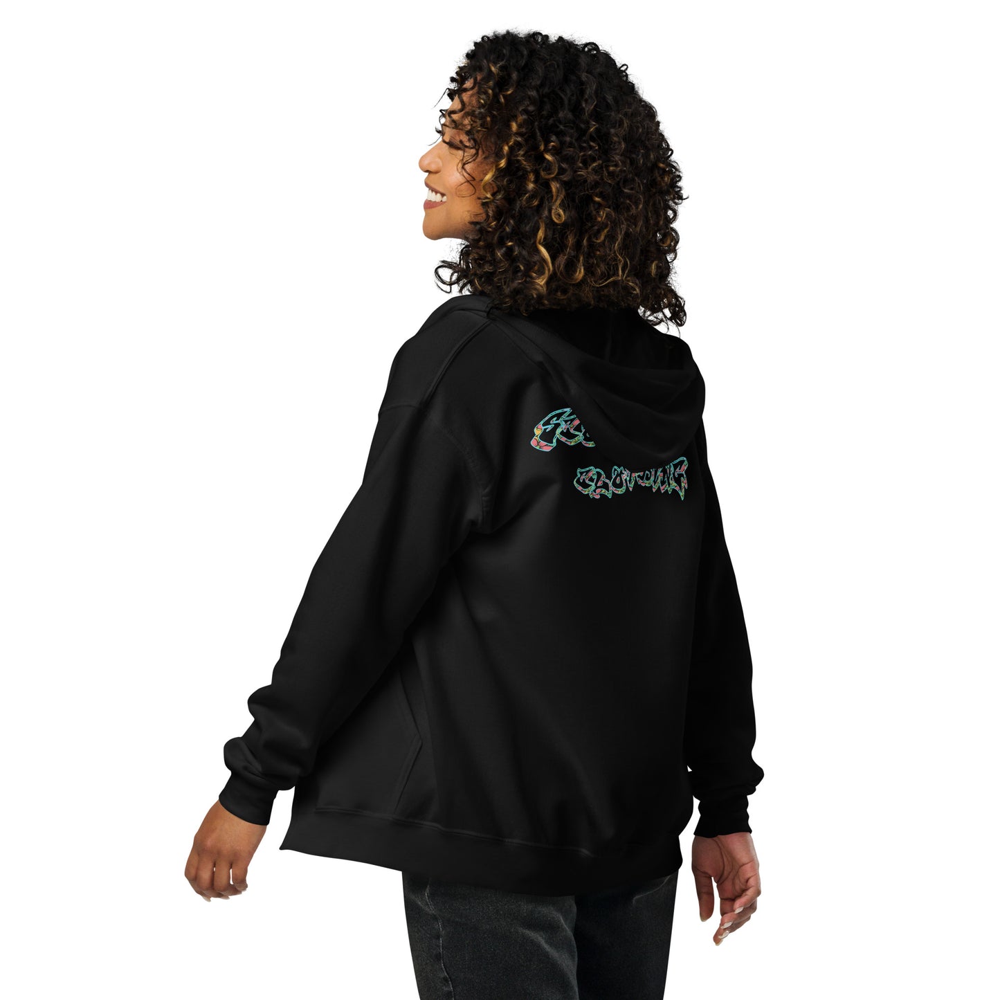 Floral Signature collection Unisex heavy blend zip hoodie