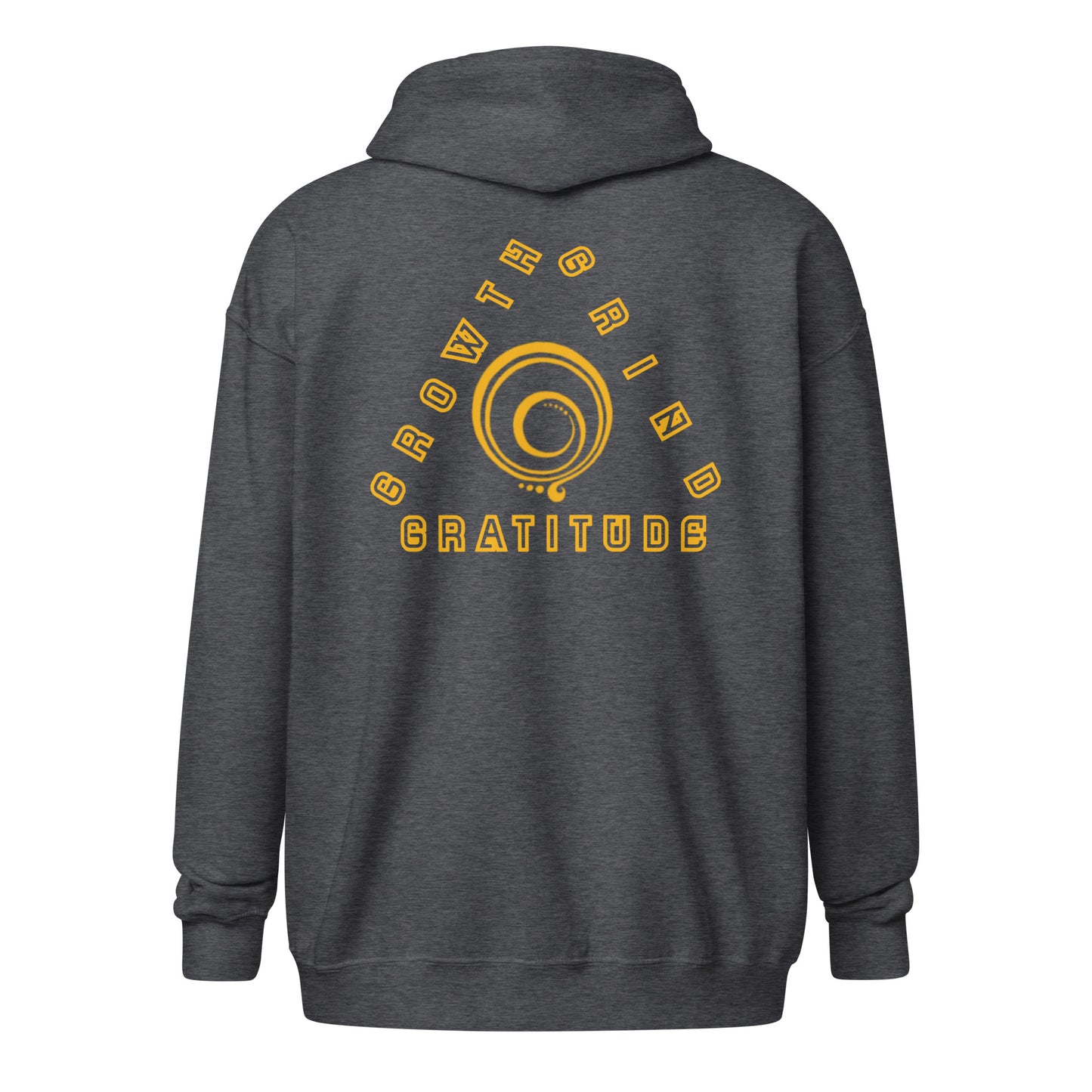 Gratitude grind growth Unisex zip hoodie