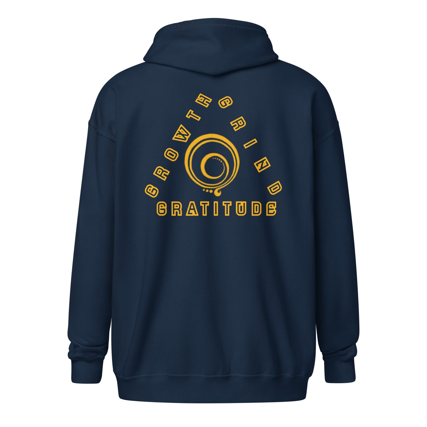 Gratitude grind growth Unisex zip hoodie