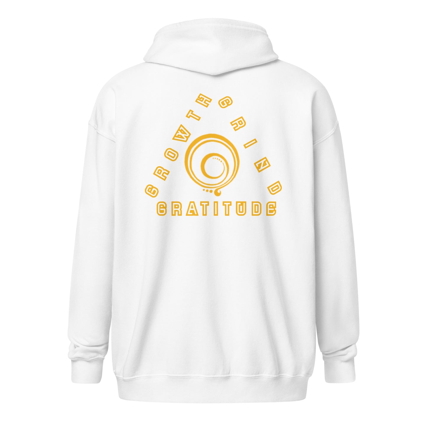 Gratitude grind growth Unisex zip hoodie