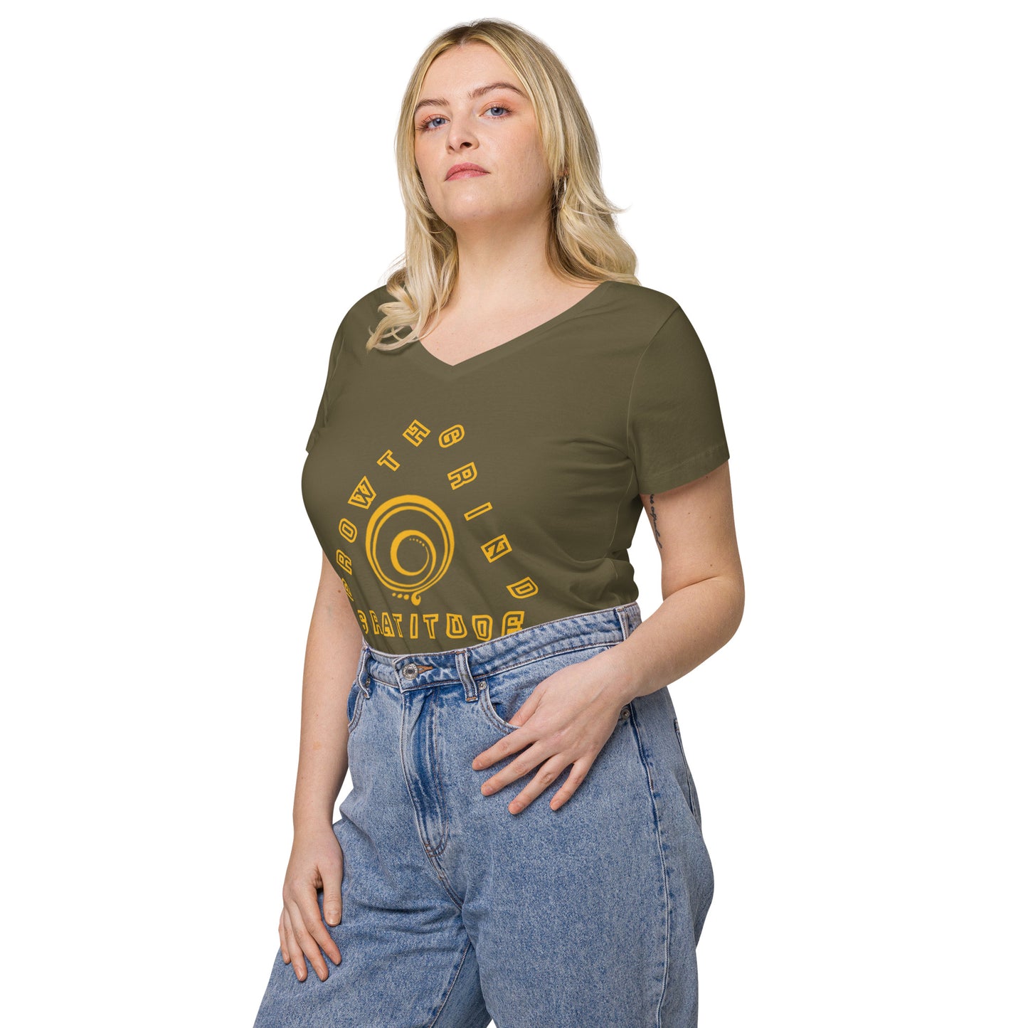 GGG Women’s fitted v-neck t-shirt