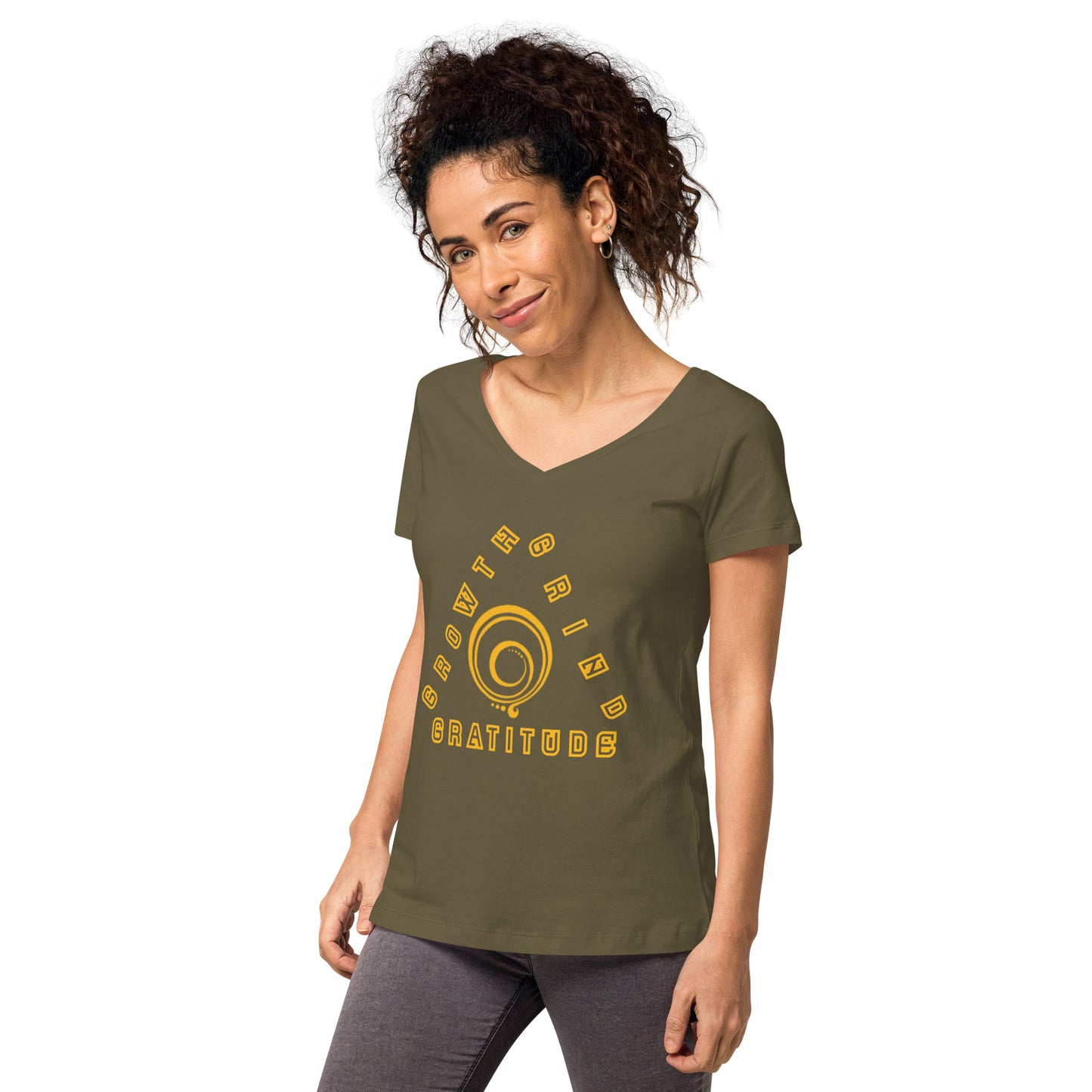 GGG Women’s fitted v-neck t-shirt