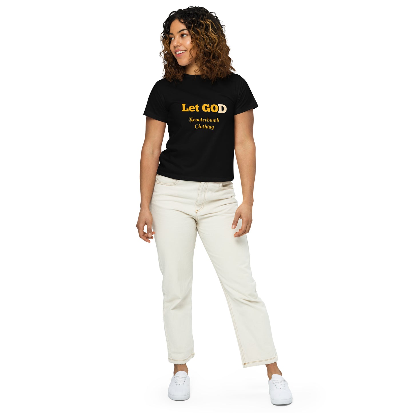 Let God Girls/Women’s high-waisted t-shirt