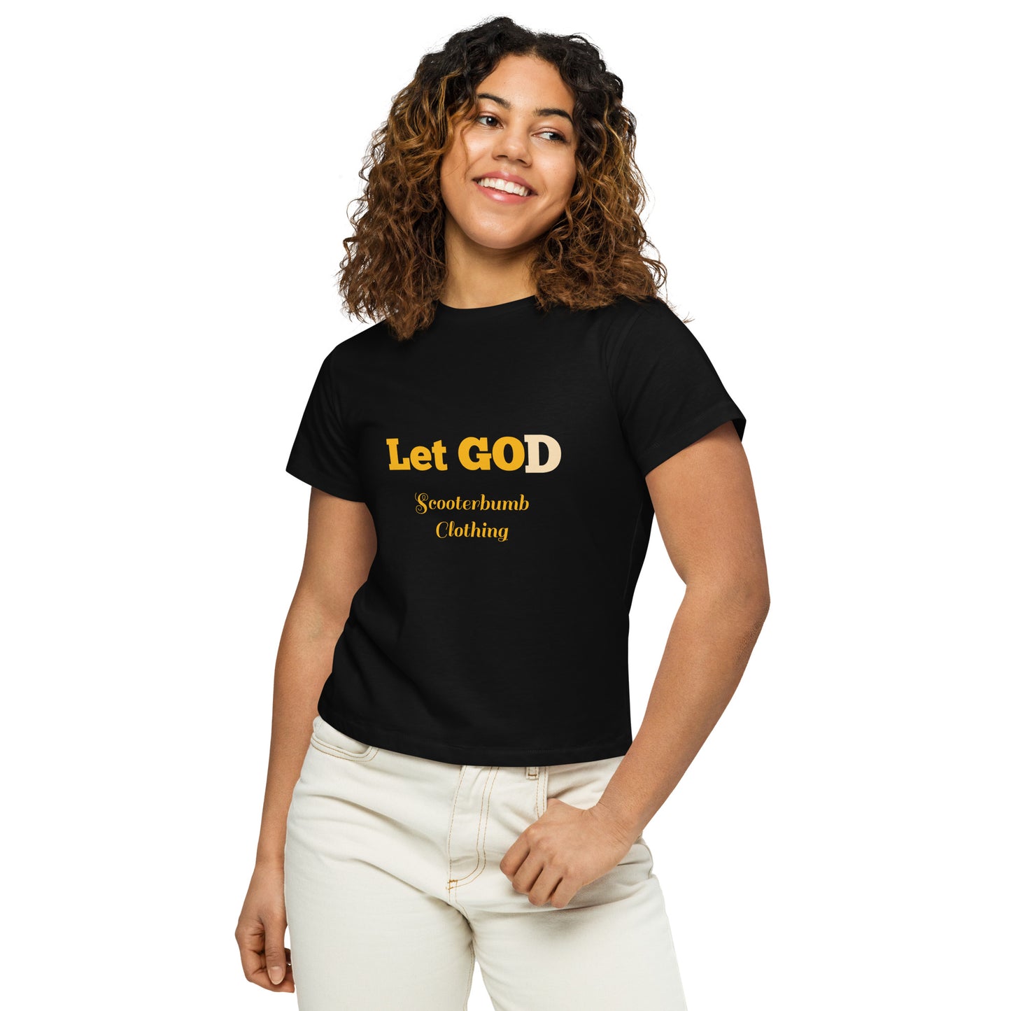 Let God Girls/Women’s high-waisted t-shirt