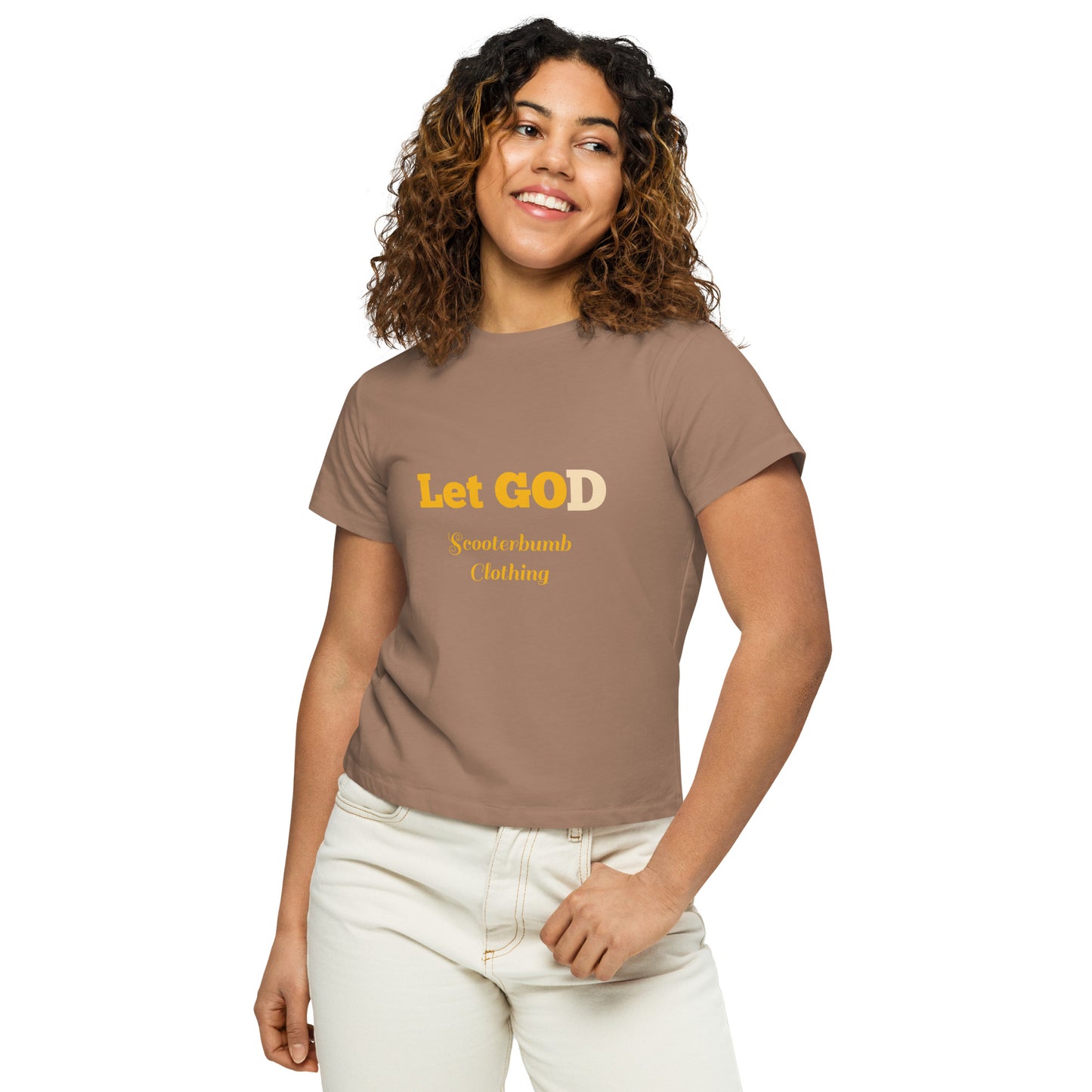 Let God Girls/Women’s high-waisted t-shirt