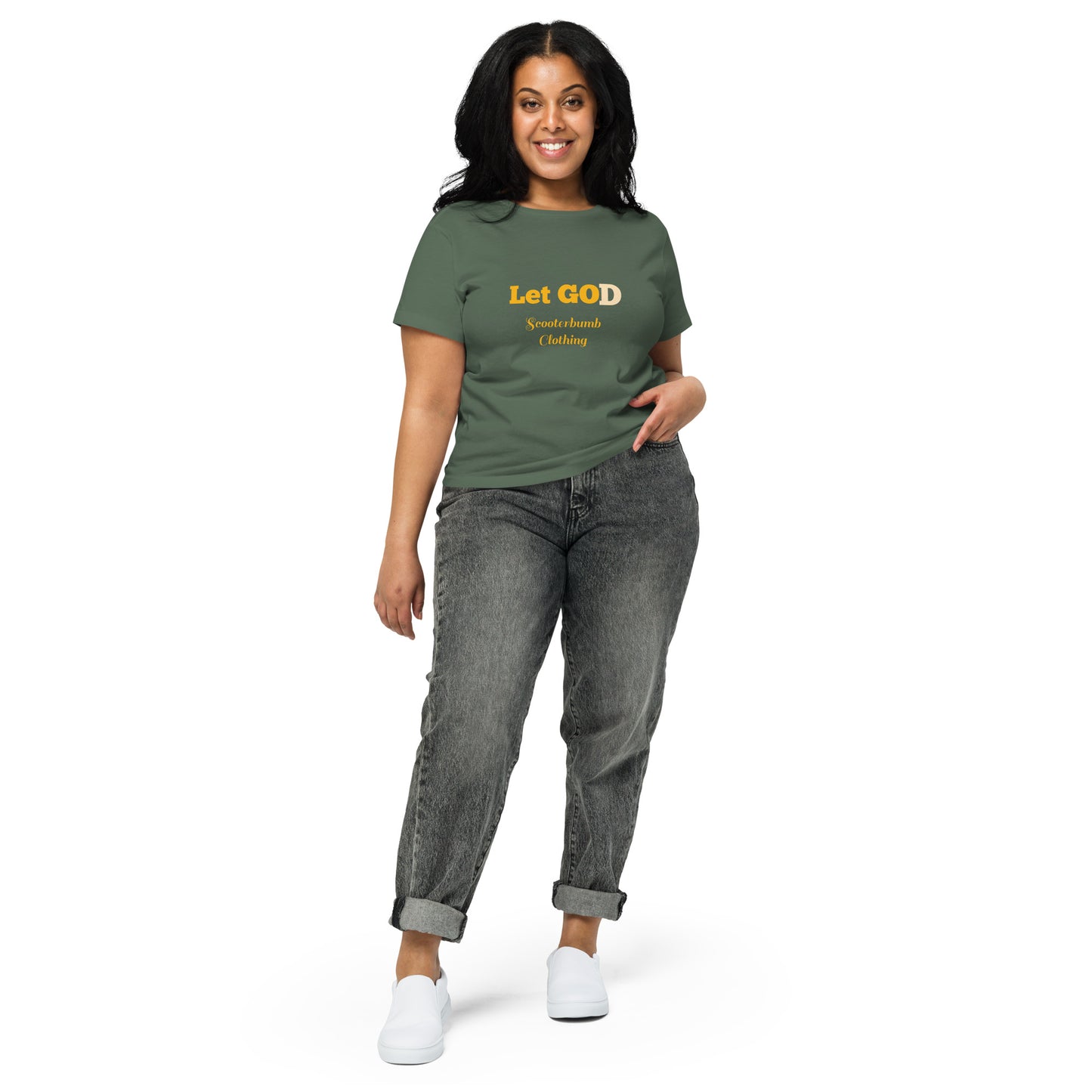 Let God Girls/Women’s high-waisted t-shirt