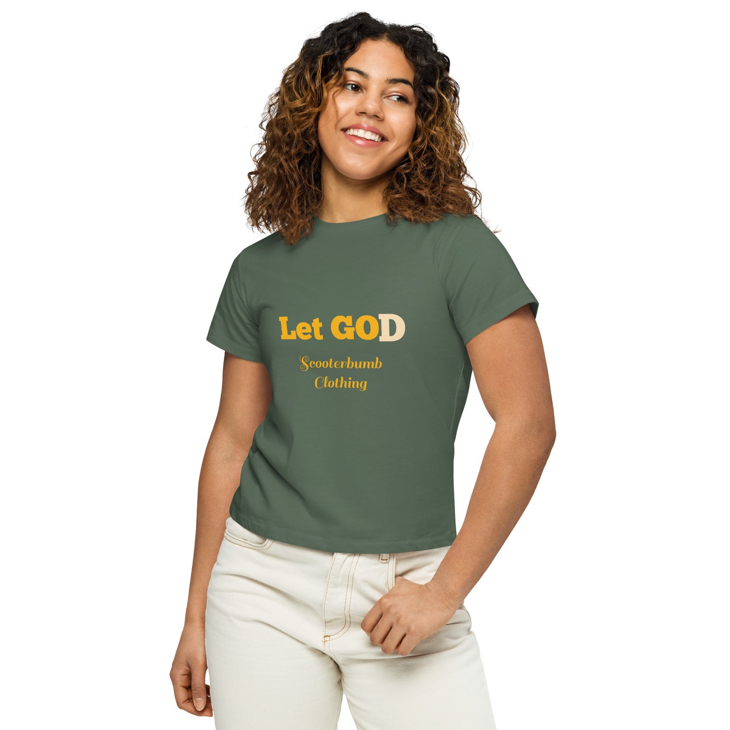 Let God Girls/Women’s high-waisted t-shirt