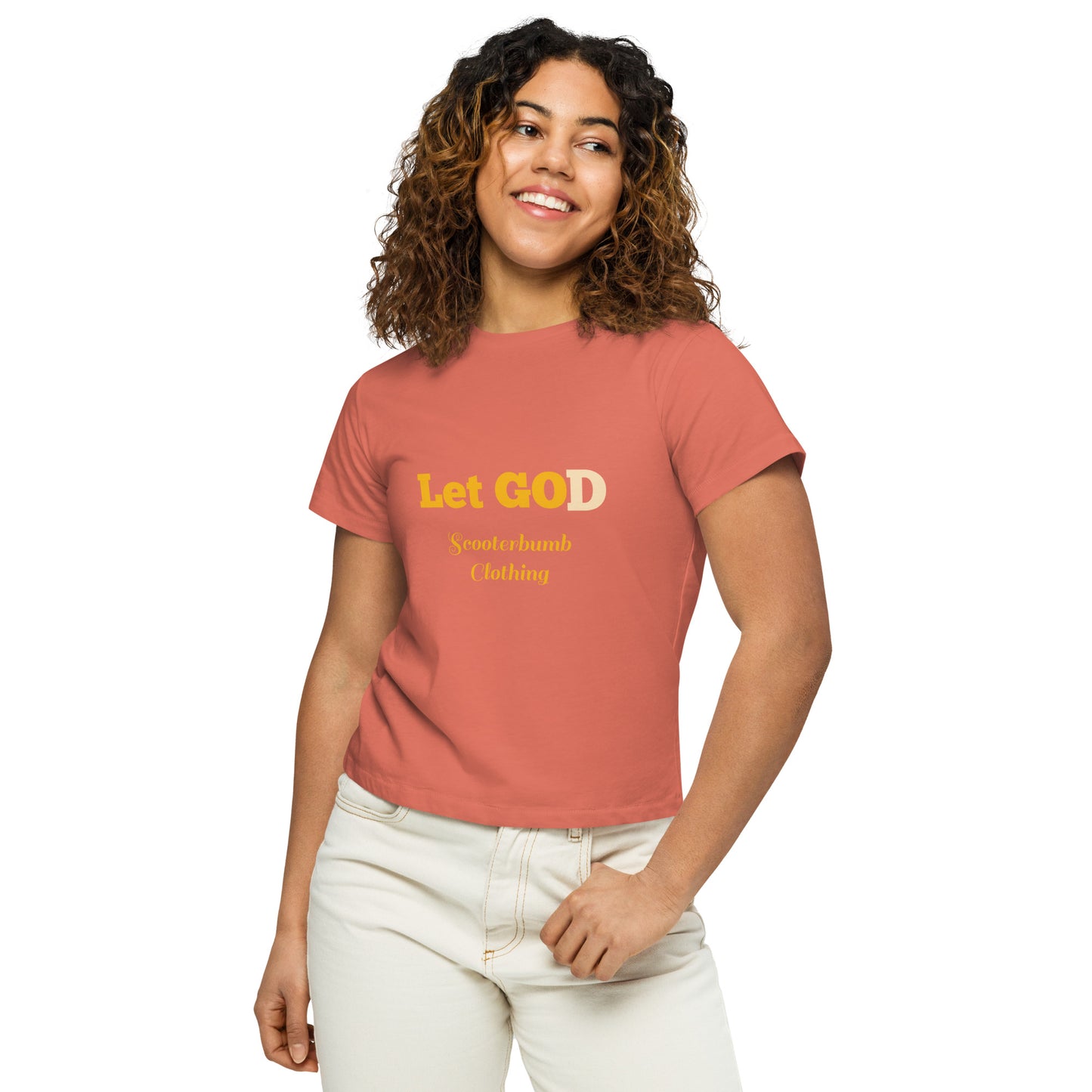 Let God Girls/Women’s high-waisted t-shirt