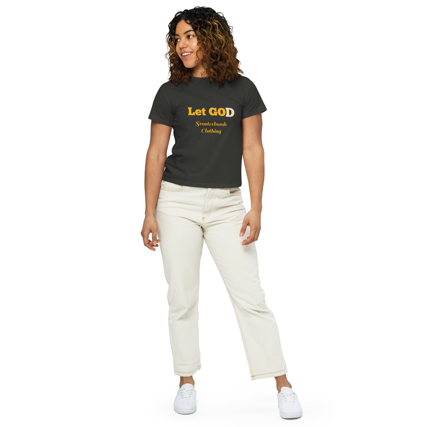 Let God Girls/Women’s high-waisted t-shirt