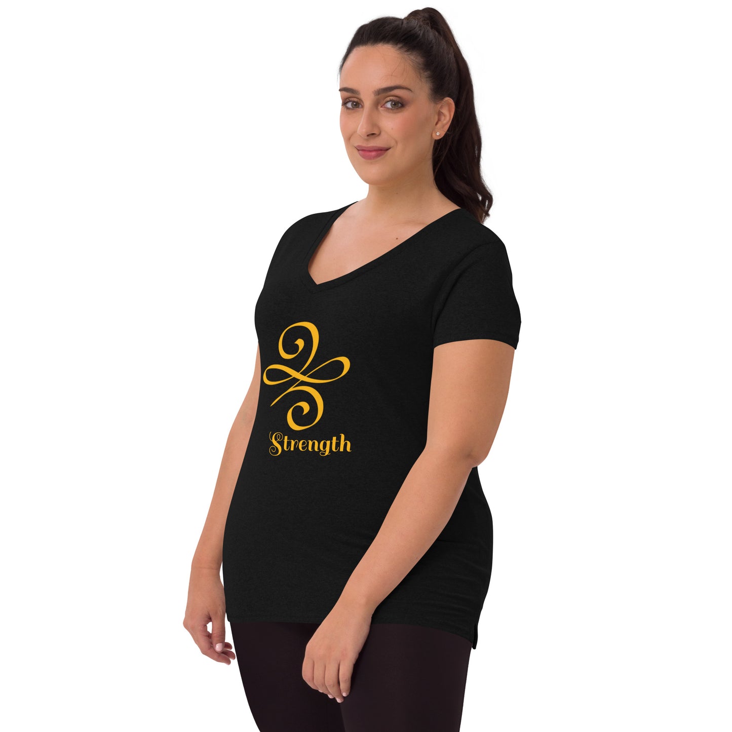 Strength Edition Women’s recycled v-neck t-shirt