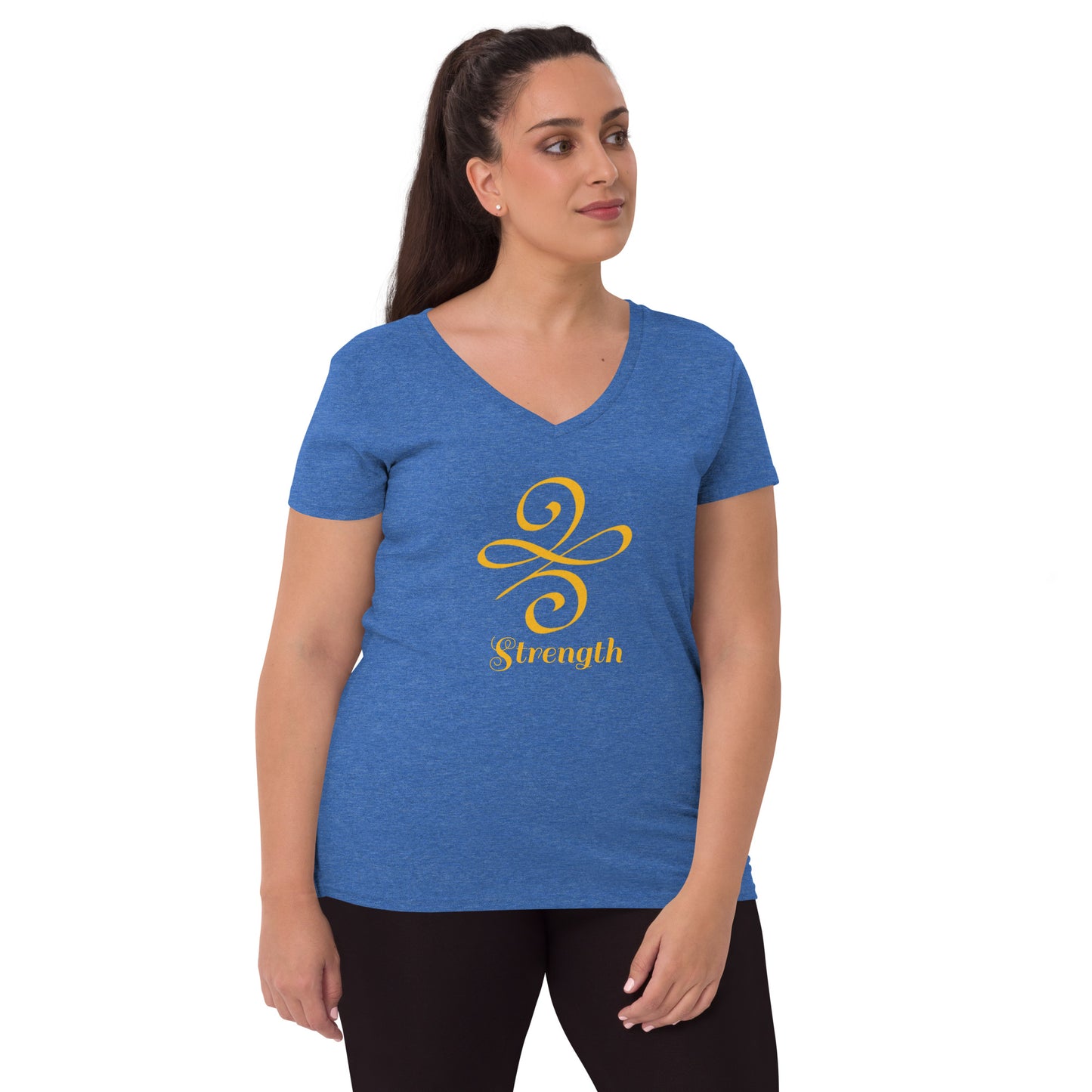 Strength Edition Women’s recycled v-neck t-shirt