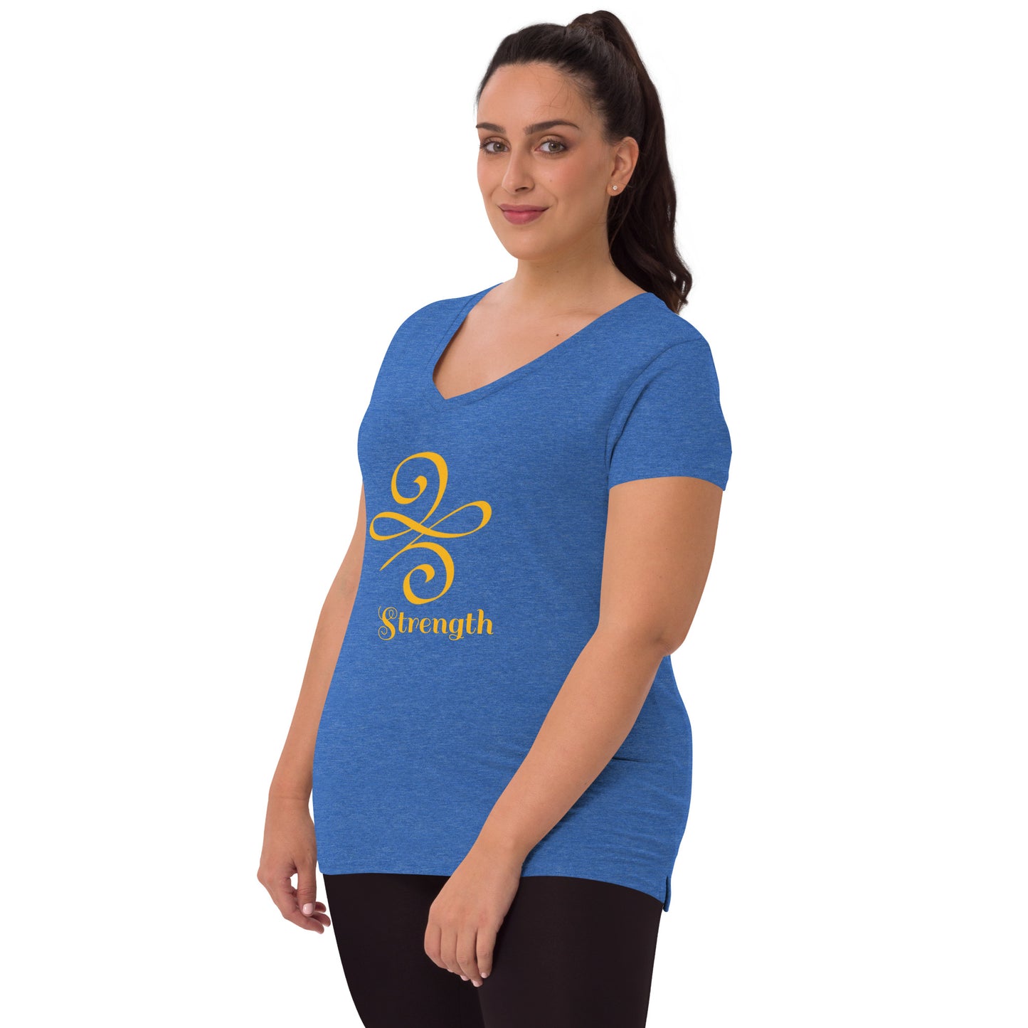 Strength Edition Women’s recycled v-neck t-shirt