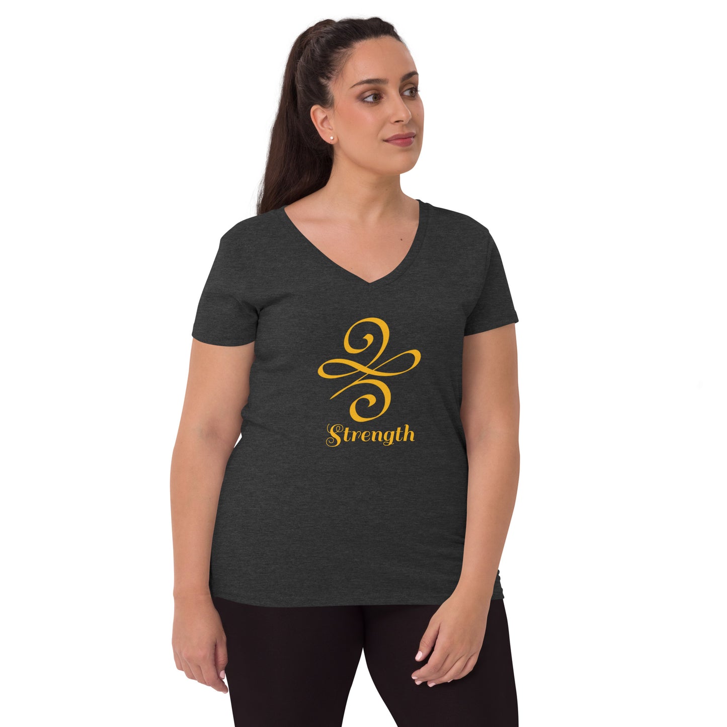 Strength Edition Women’s recycled v-neck t-shirt