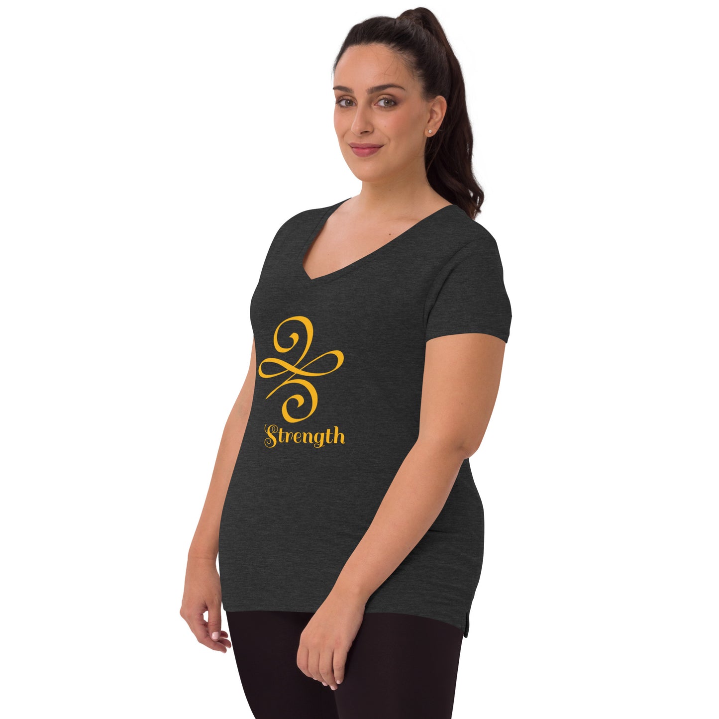 Strength Edition Women’s recycled v-neck t-shirt