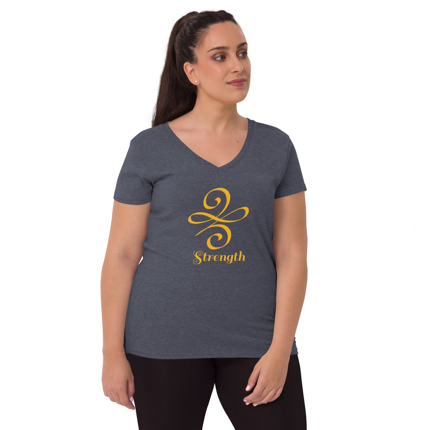 Strength Edition Women’s recycled v-neck t-shirt