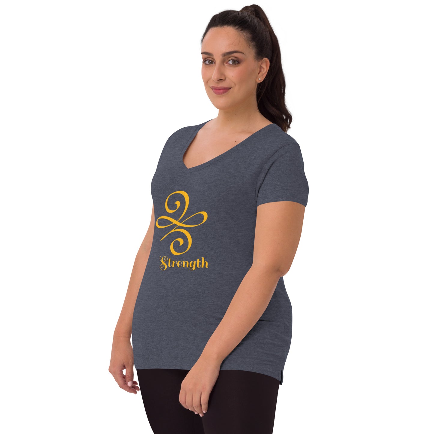 Strength Edition Women’s recycled v-neck t-shirt