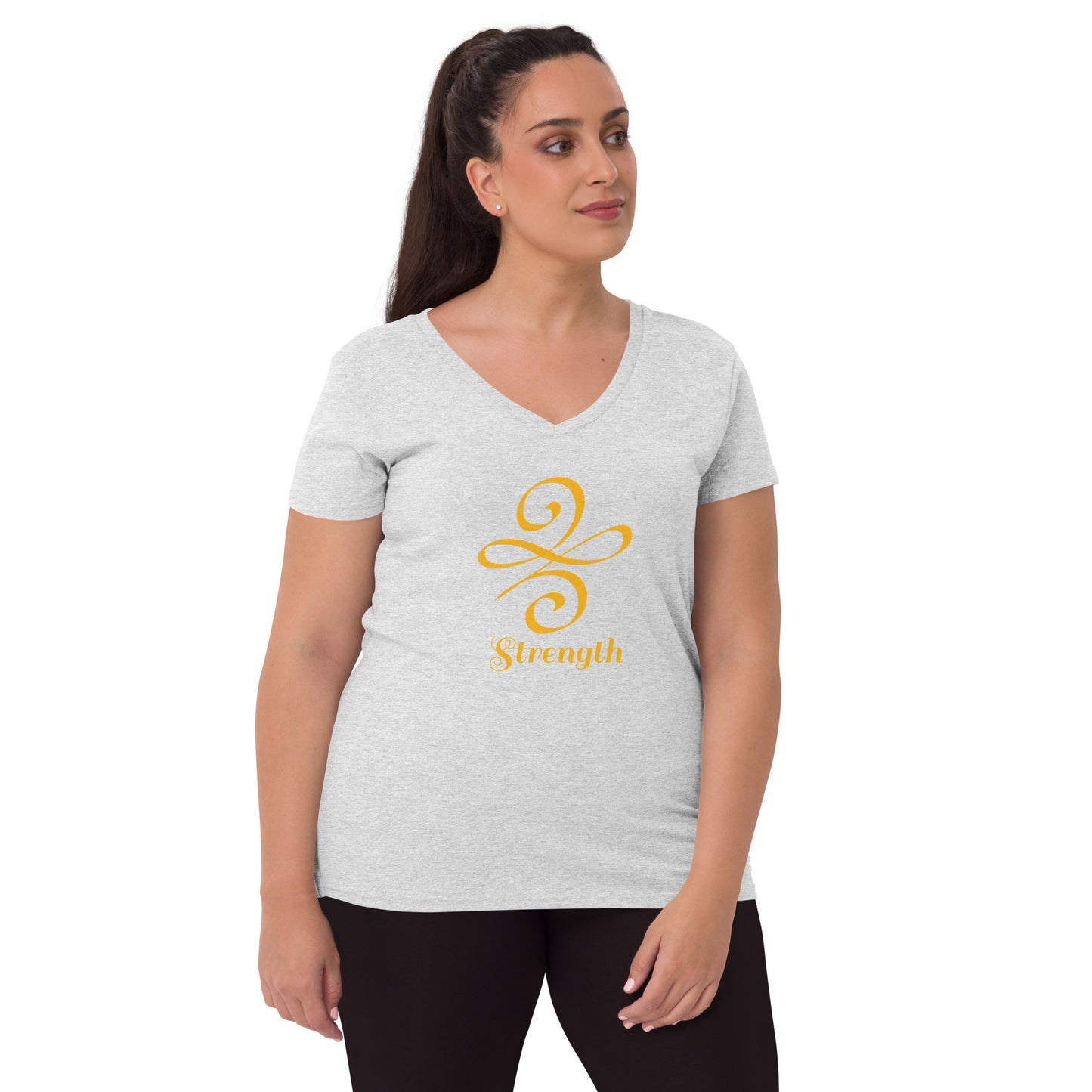 Strength Edition Women’s recycled v-neck t-shirt